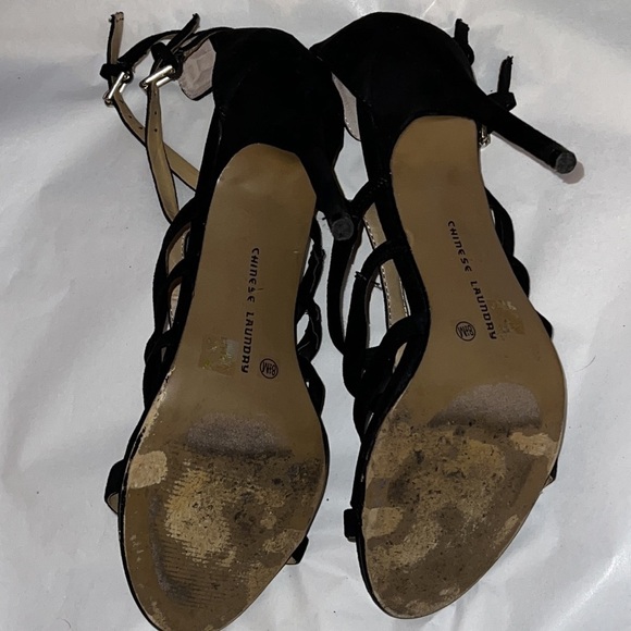Chinese Laundry Lacey Micro suede ankle strap heels strappy sandals Sz 8 1/2 - Picture 6 of 10